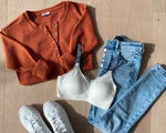 Waffle Henley - Rust