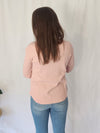 Waffle Henley - Pale Pink