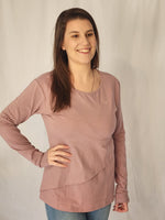 Long Sleeve Layer Top - Dusky Pink