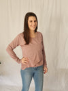 Long Sleeve Layer Top - Dusky Pink