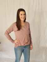 Long Sleeve Layer Top - Dusky Pink