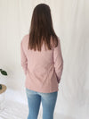 Long Sleeve Layer Top - Dusky Pink