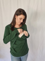 Long Sleeve Layer Top - Emerald Green