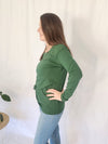 Long Sleeve Layer Top - Emerald Green