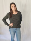 Long Sleeve Layer Top - Black Stripe