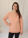 Zip Crew Sweatshirt - Pale Pink