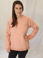 Zip Crew Sweatshirt - Pale Pink