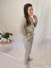 Winter Pyjama Set - Grey and White Stripe