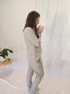 Winter Pyjama Set - Grey and White Stripe