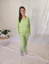 Bamboo Winter Pyjama Set - Apple Green