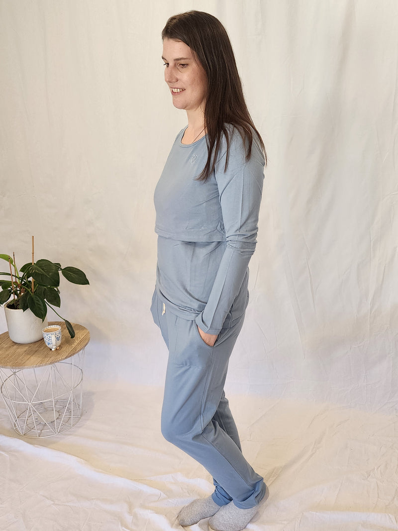 Bamboo Winter Pyjama Set - Sky Blue