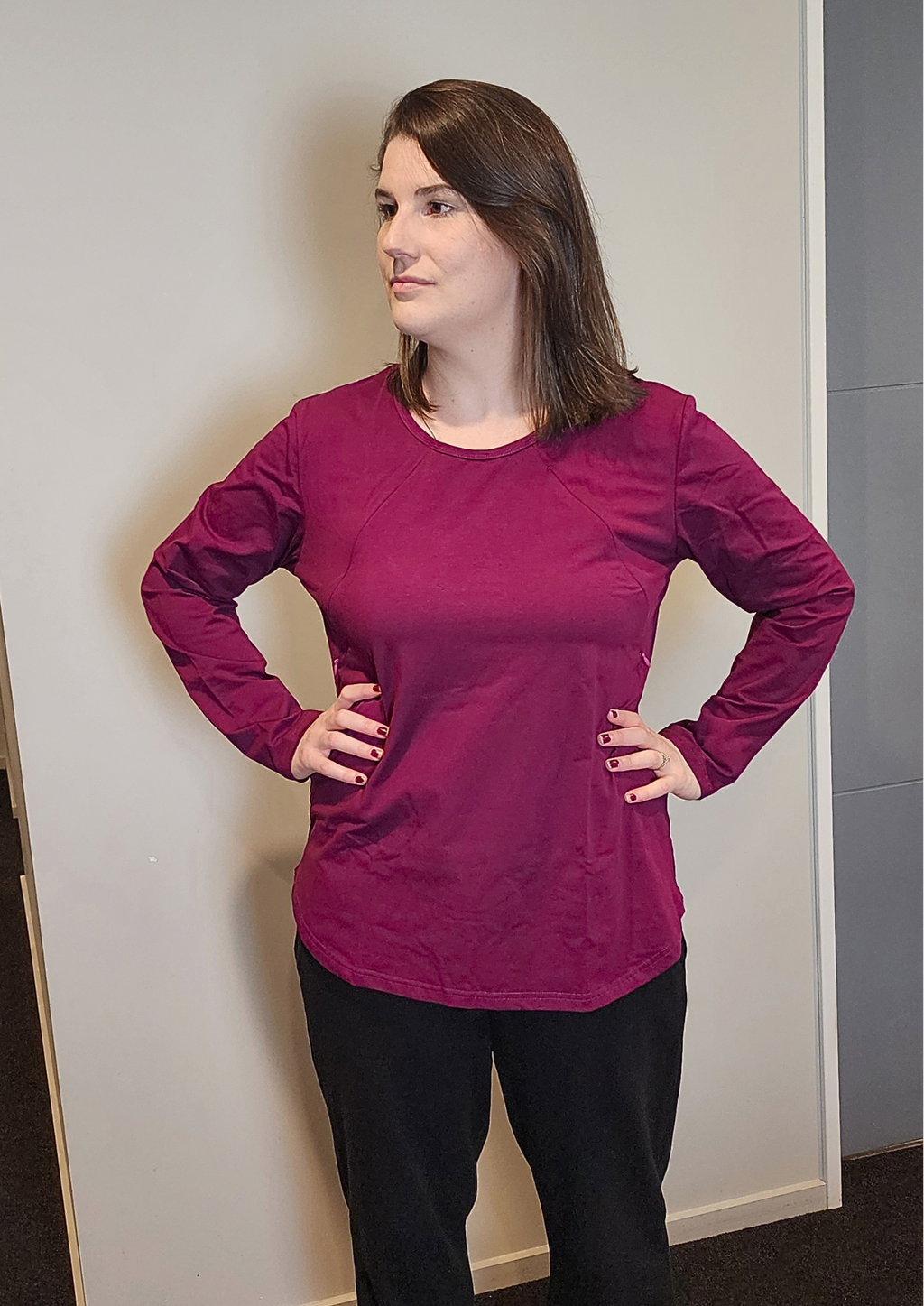 Long Sleeve Zip Top - Orchid Purple - Close To The Heart 