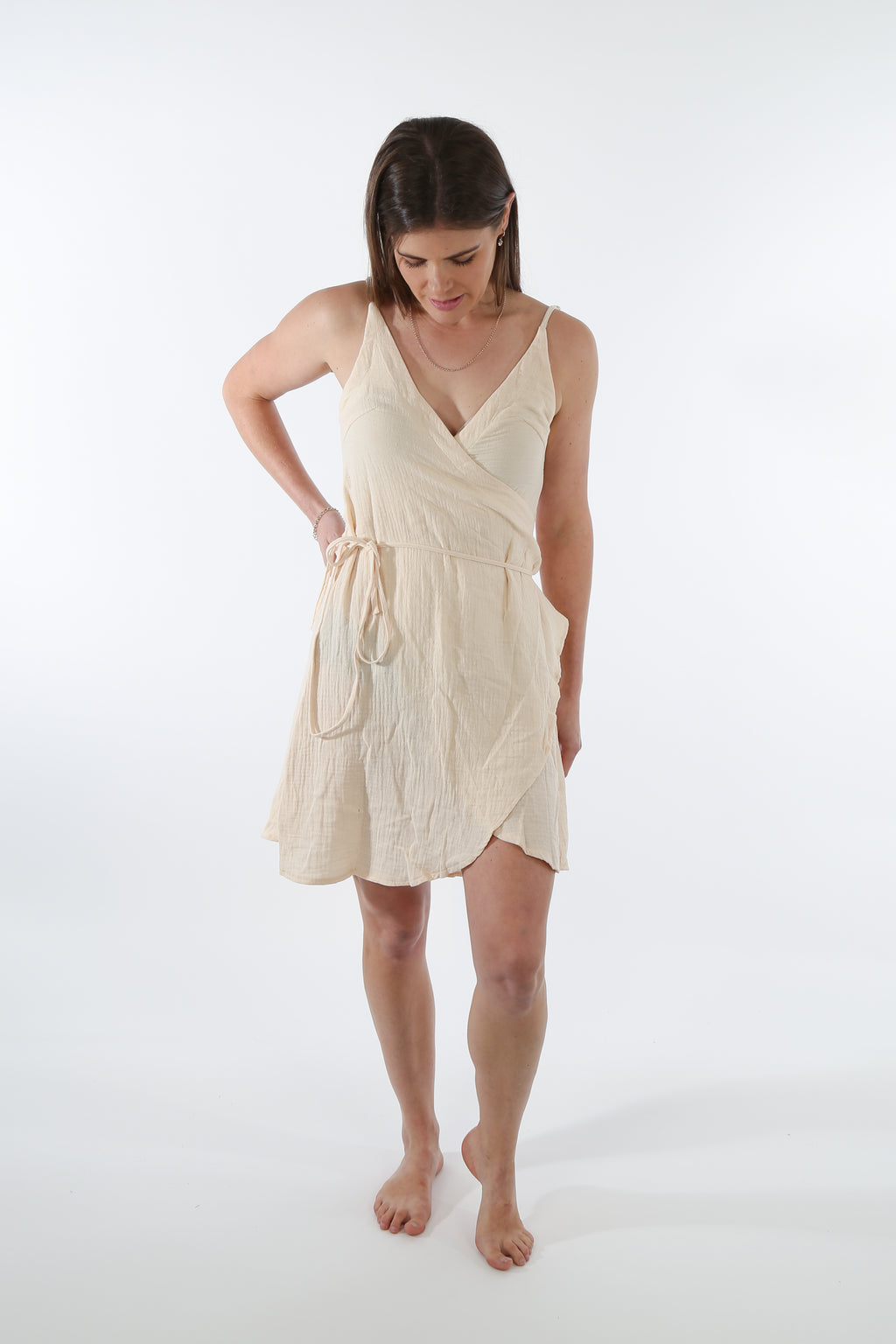 Wraparound Nursing Nightie - Apricot
