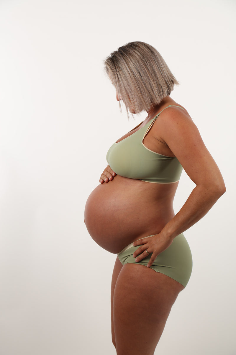Seamless Maternity Bra + Brief Set - Fern