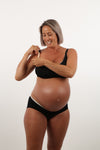 Seamless Maternity Bra + Brief Set - Black